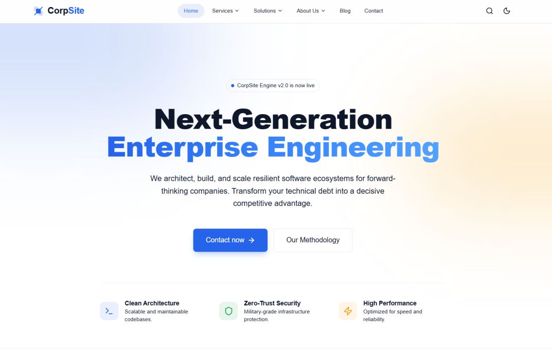 CMS homepage screenshot